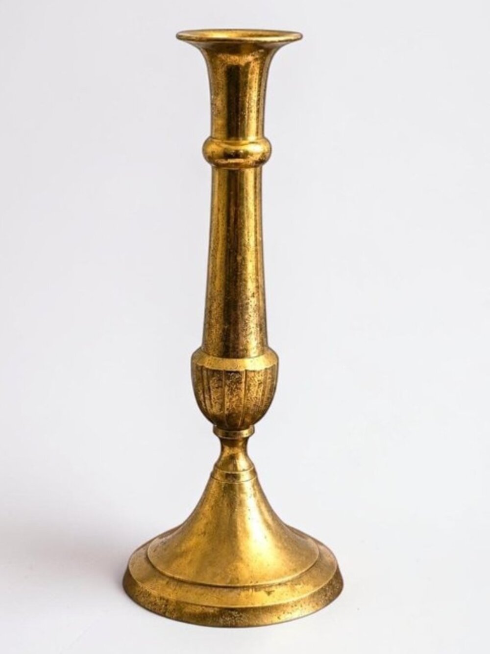 Vintage Brass Candlestick Holder 11.75” Tall Made in India Traditional Decor